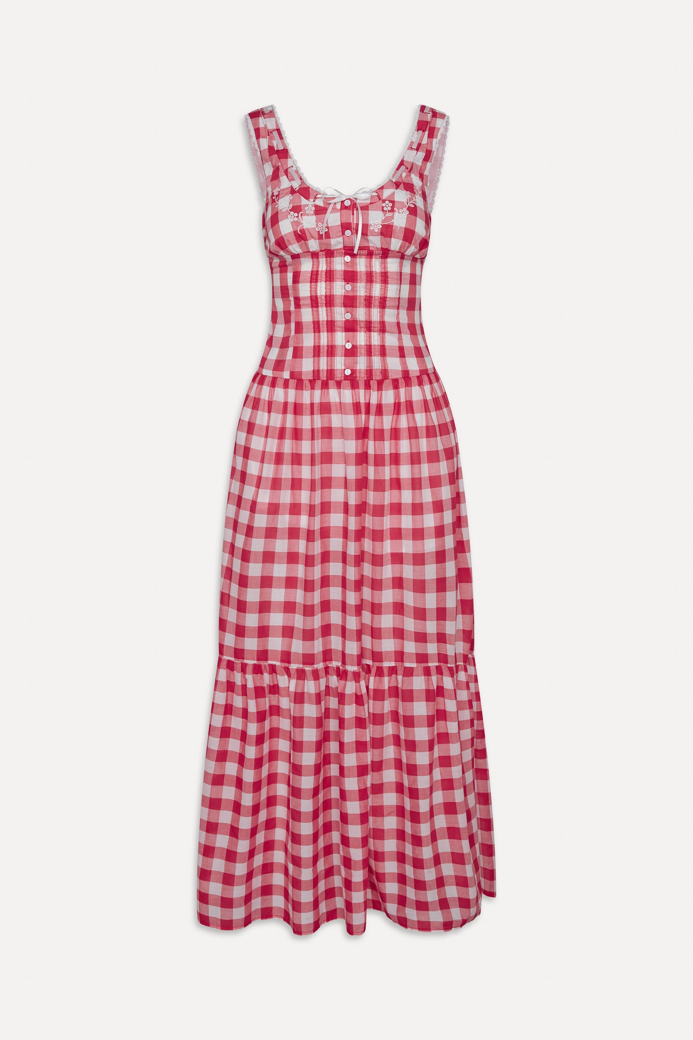 x BELLA HADID Southern Belle Midi Dress - Malibu Picnic