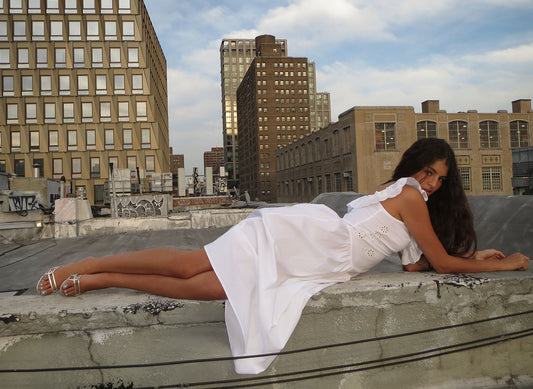 Product--Georgia Cotton Embroidered Midi Dress - Angel's Meadow