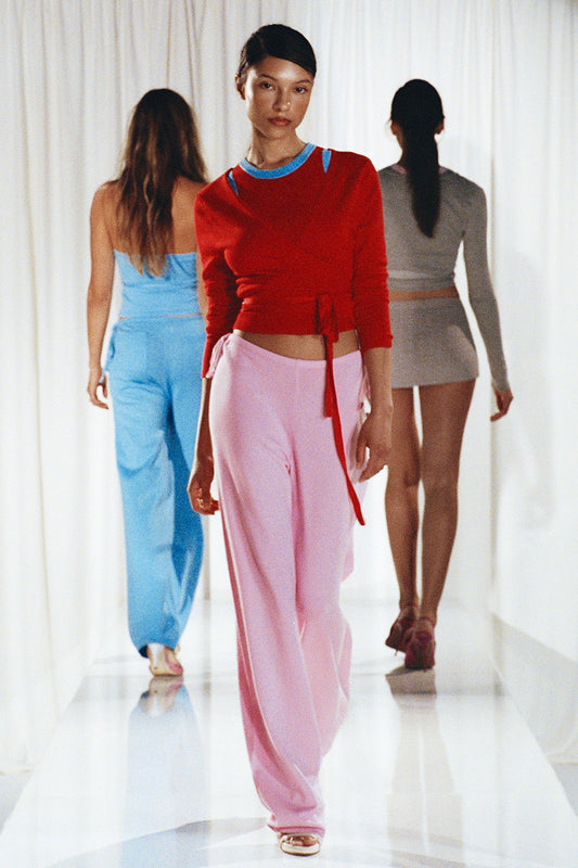 Product--Breeze Low Rise Knit Pants - Strawberries & Cream