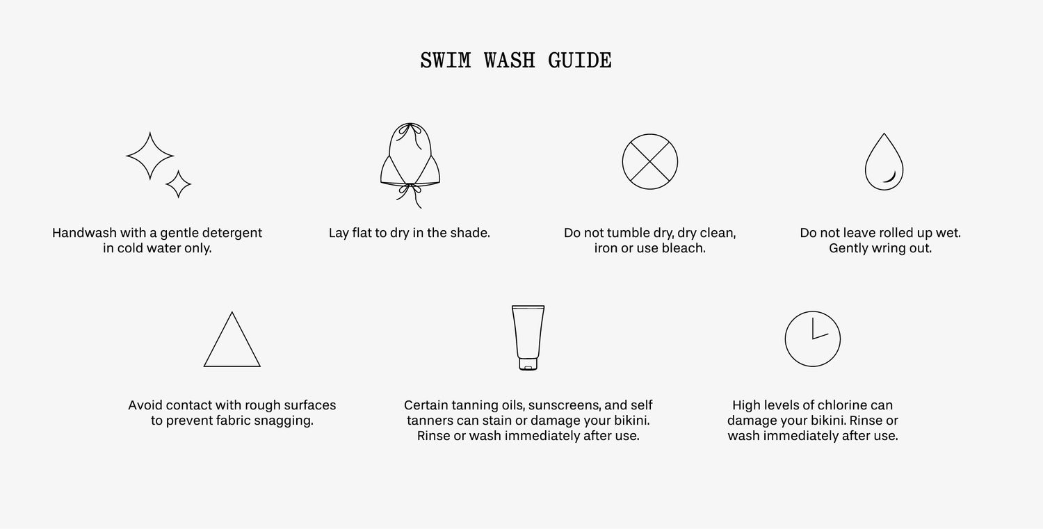 Frankie's Bikinis Swim Wash Guide