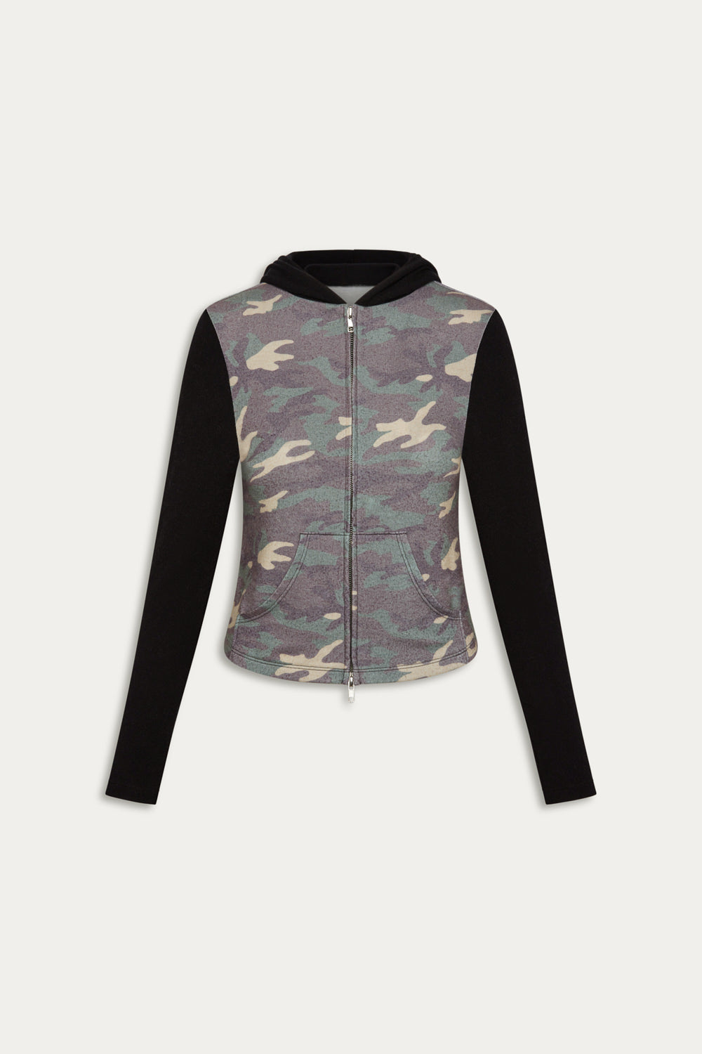 Tanner Jersey Zip Up Hoodie  Faded Camo