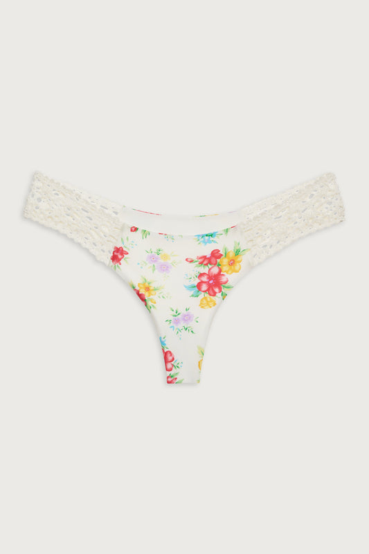 Tanner Shine Cheeky Bikini Bottom Sweet Hibiscus by Frankies Bikinis 