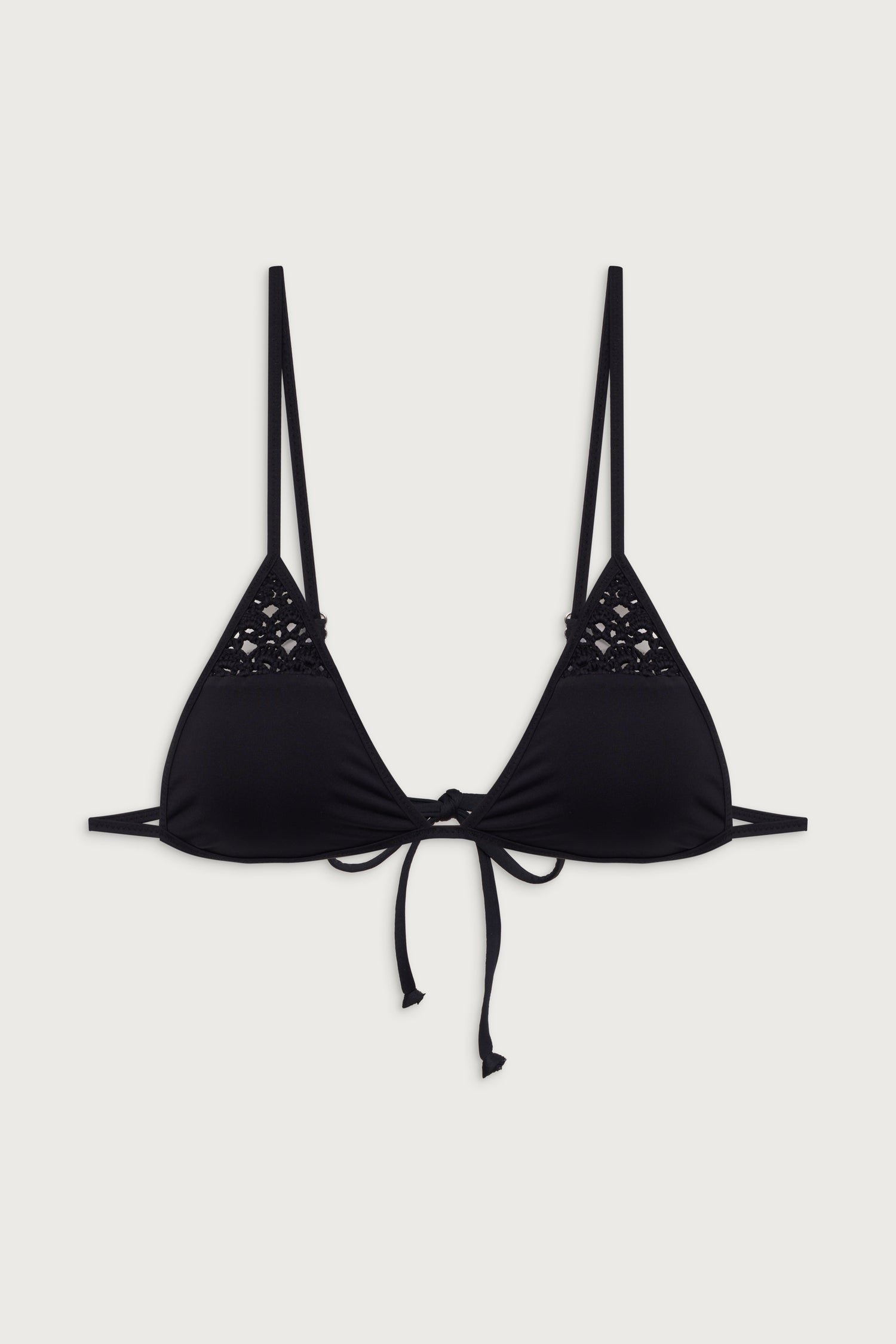 Tanner Triangle Bikini Top  Black