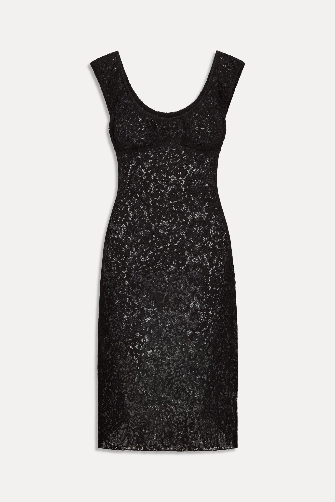 Tea Time Lace Midi Dress  Black
