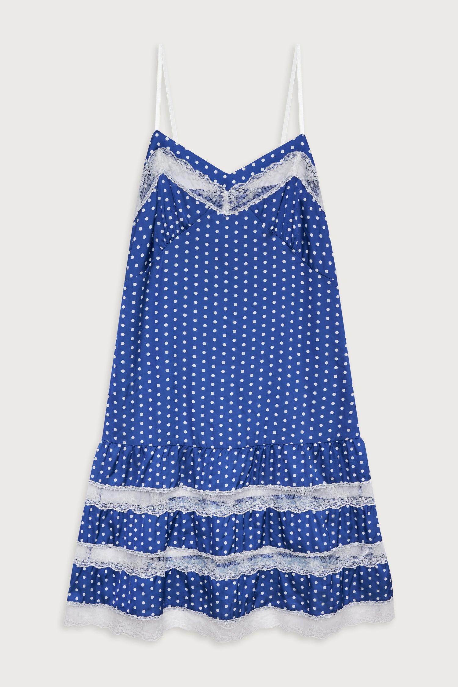 Tennessee Satin Midi Dress - Sailor Dot