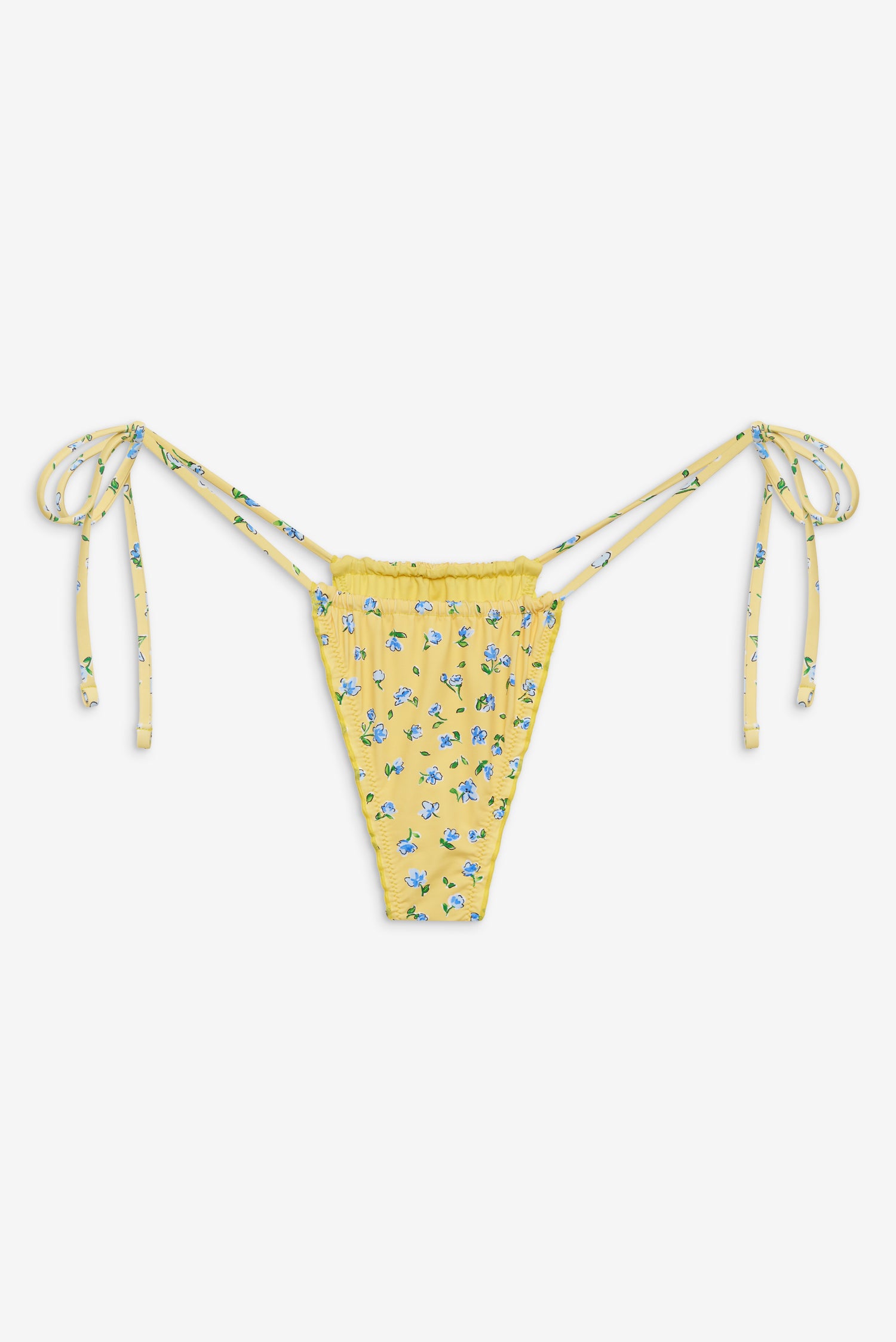 Tidal Floral Micro Bikini Bottom  Sky Blossom