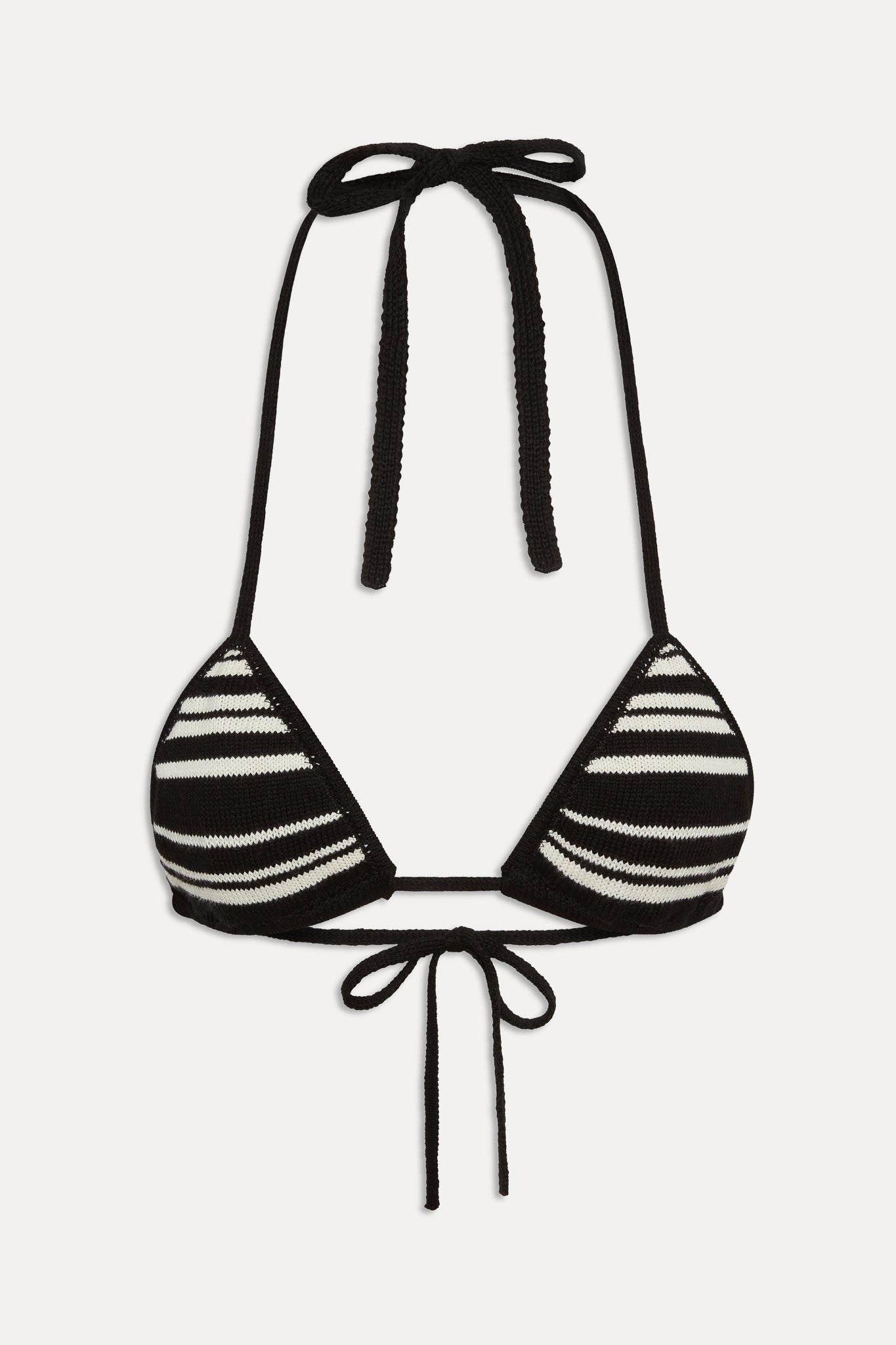 Tide Knit Triangle Bikini Top  Night Stripe