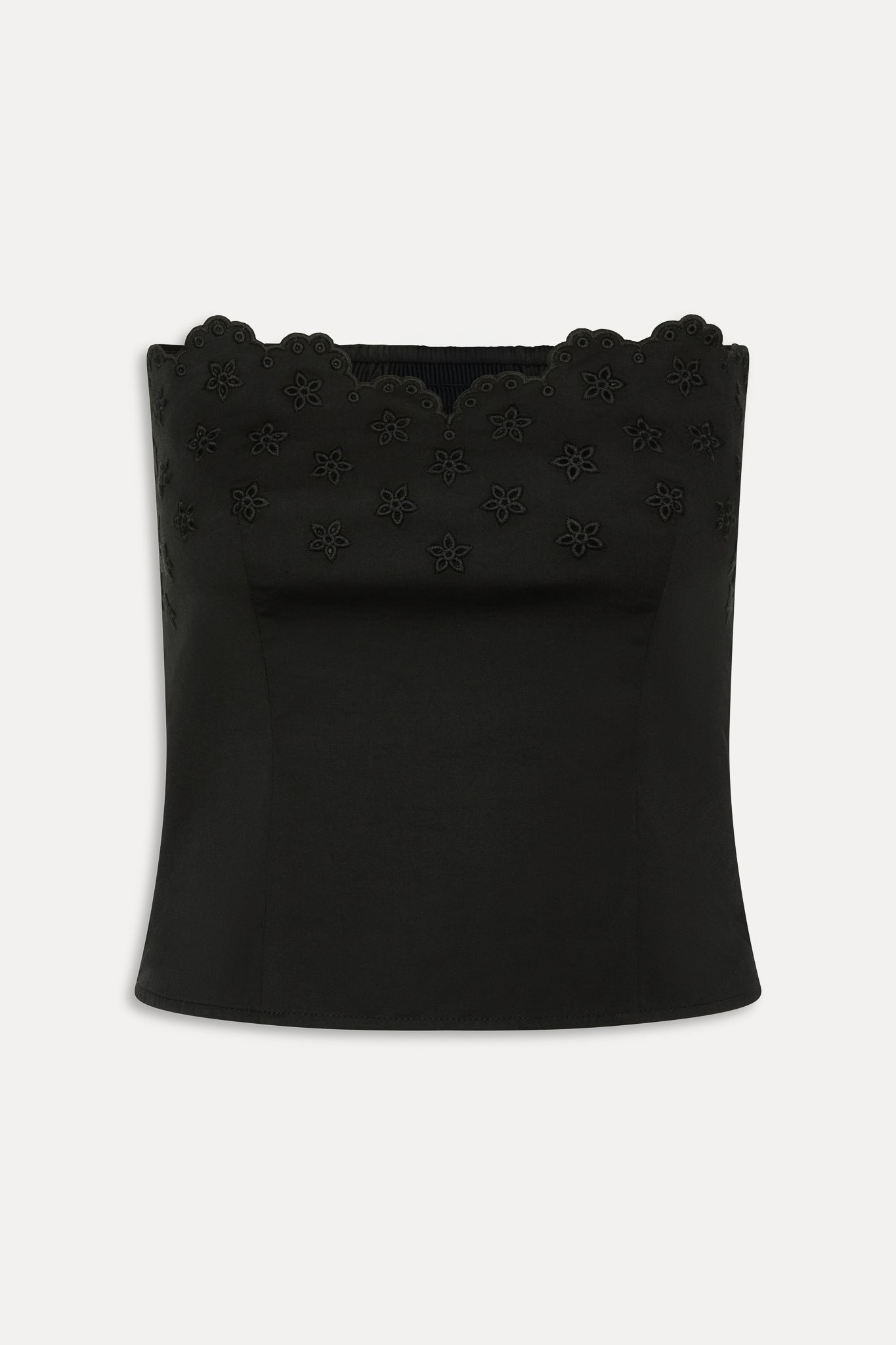 Twilight Embroidered Corset Top  Black