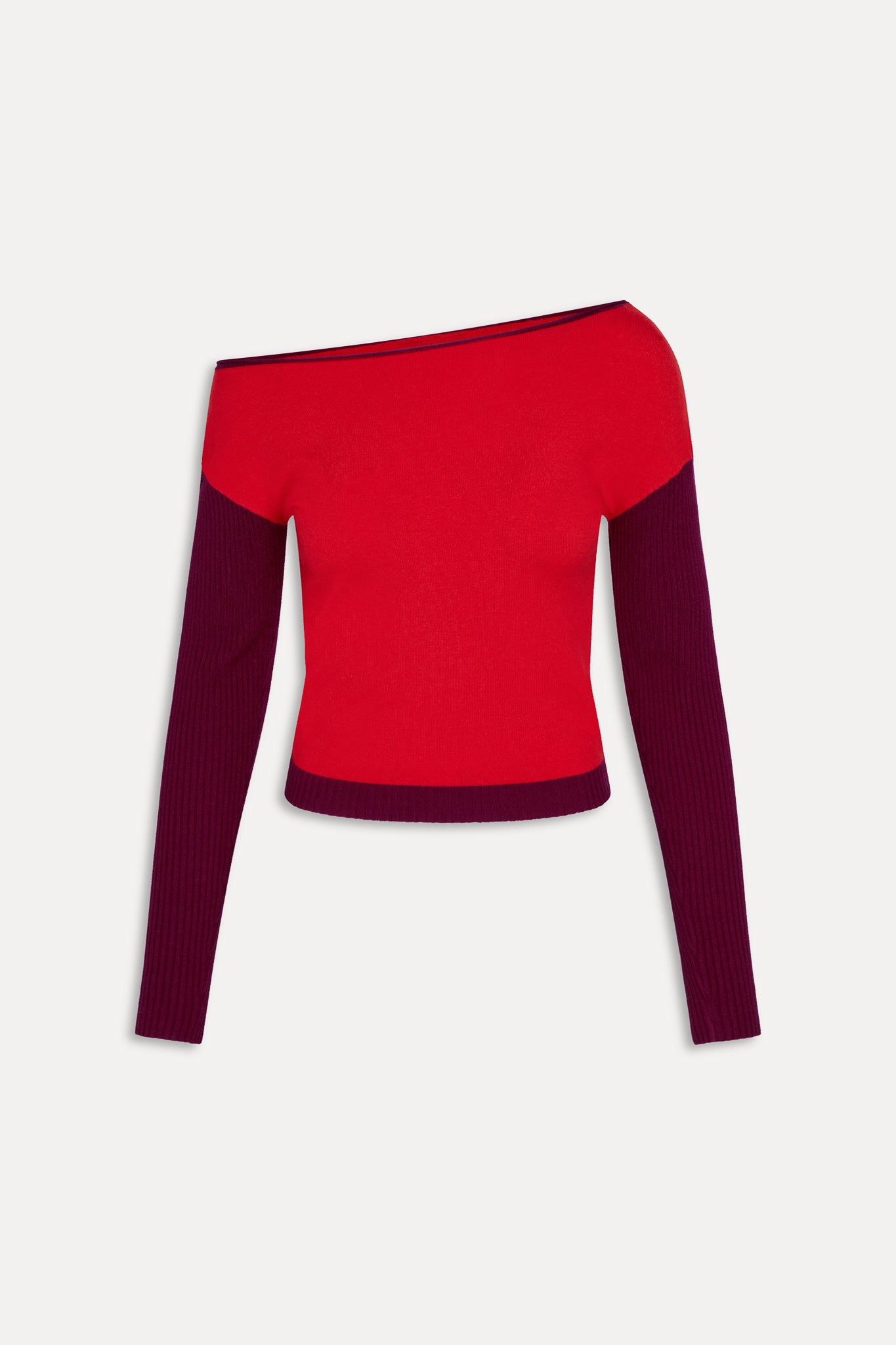 Vail Off The Shoulder Knit Shirt  Ember