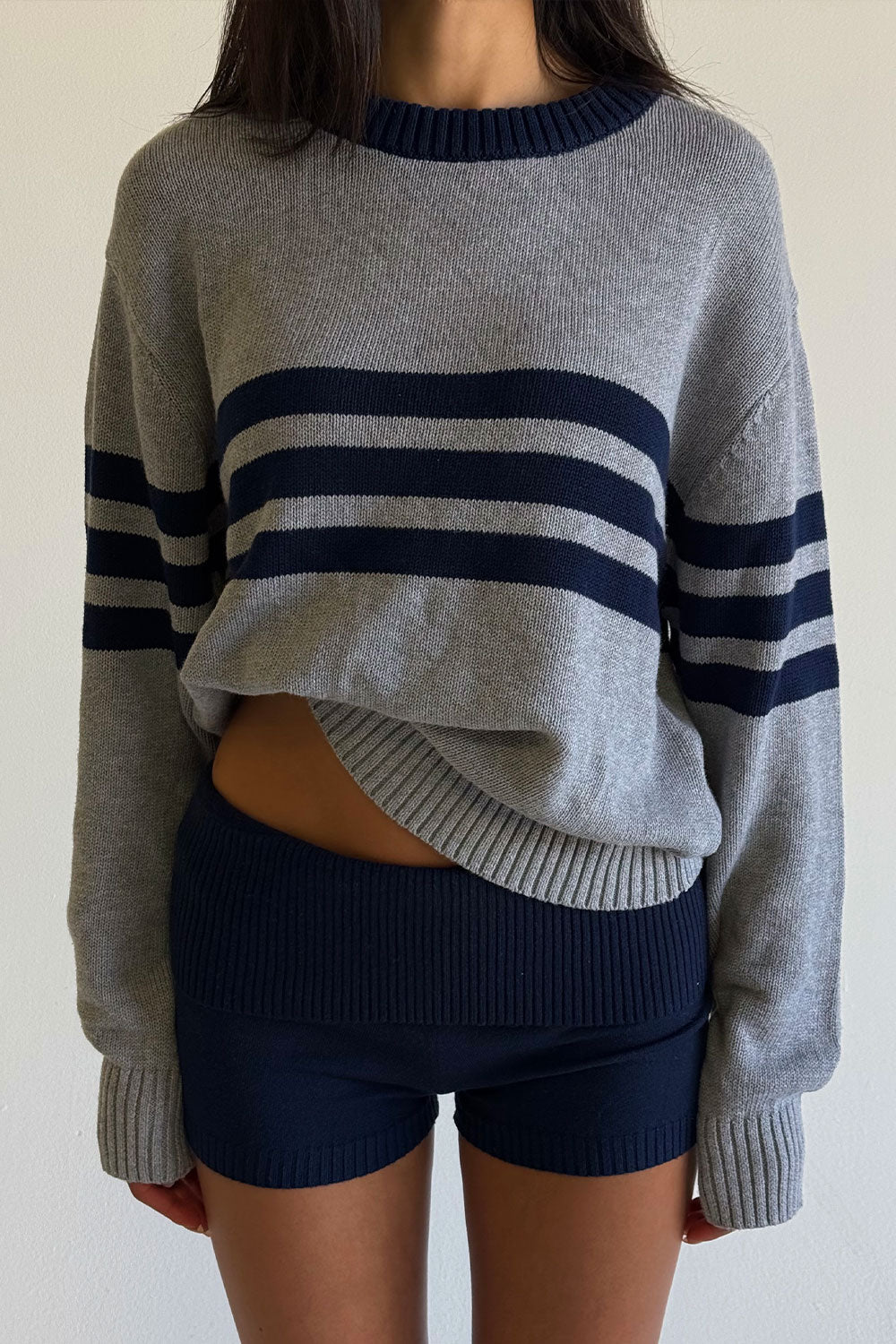 Kip Oversized Crewneck Sweater  Rain Cloud