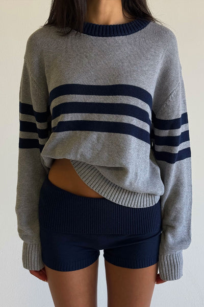 Kip Oversized Crewneck Sweater - Rain Cloud
