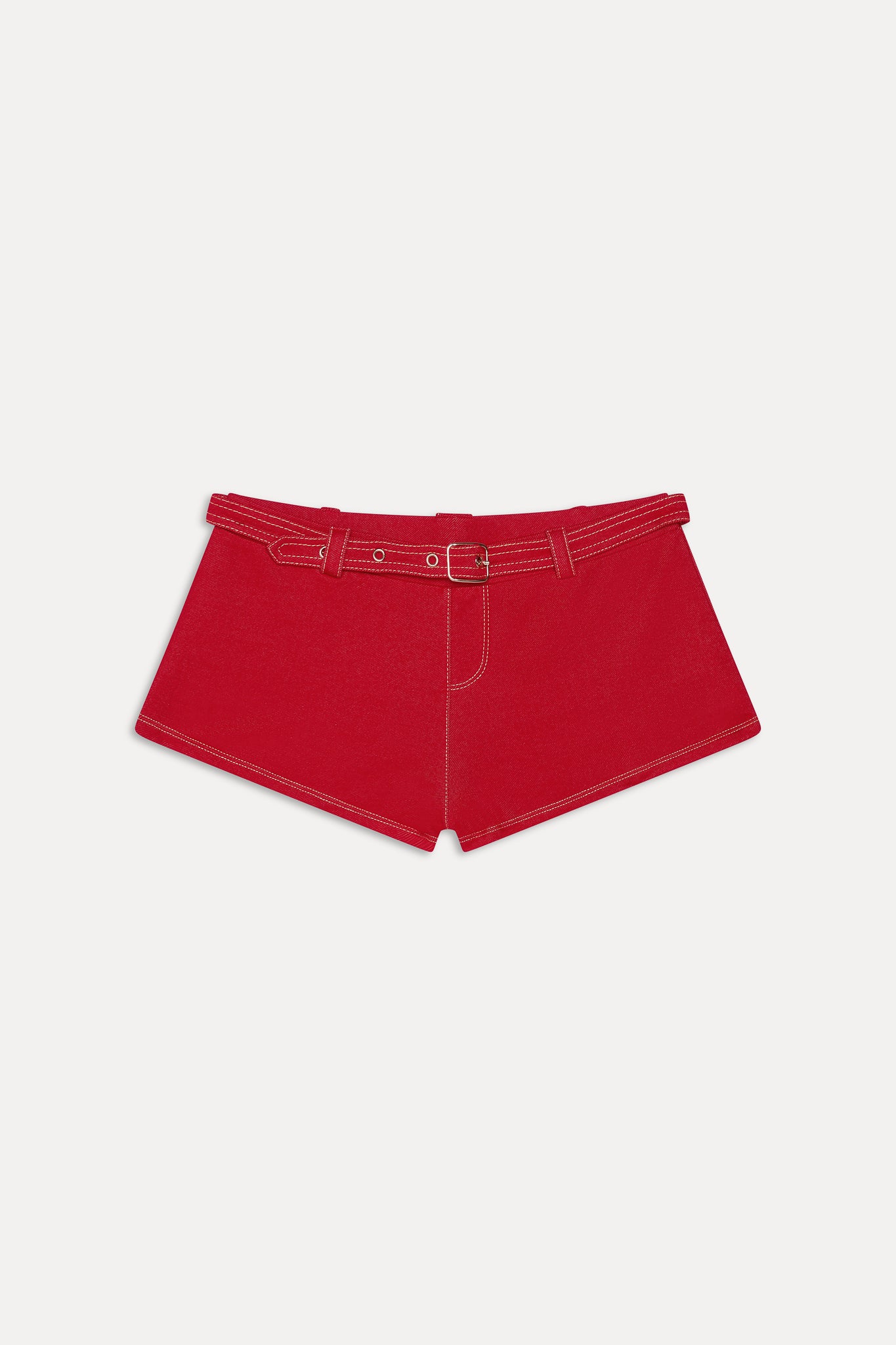 Wrangler Denim Booty Shorts - Red Denim