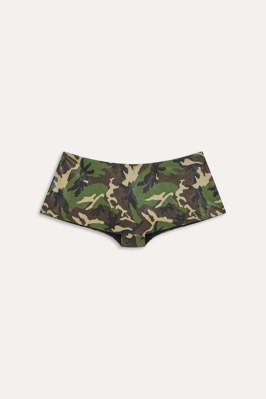 x KHY Zuma Foil Swim Short - Camo by Frankies Bikinis 