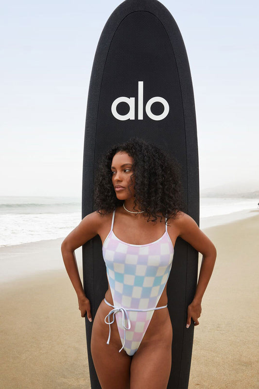 Alo collab Croft One Piece Pastel Checker by Frankies Bikinis 