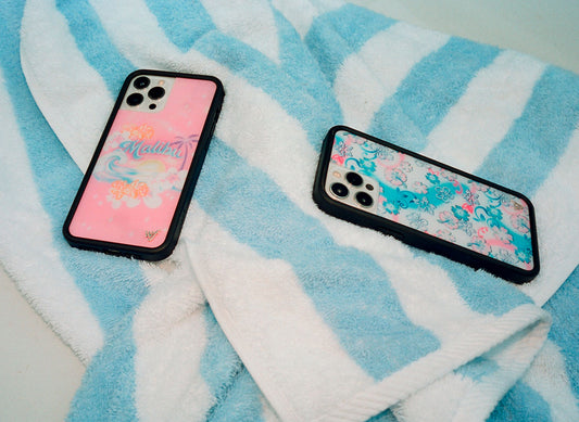 Frankies Bikinis x Wildflower iPhone Case City of Angels and Frankies Bikinis x Wildflower iPhone Case Malibu High by Frankies Bikinis 