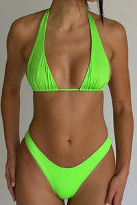 Diana Halter Bikini Top - Green Glow