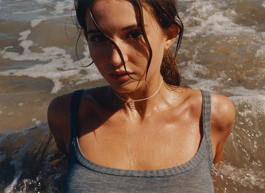 Estelle Knit Tank Heather Grey by Frankies Bikinis 