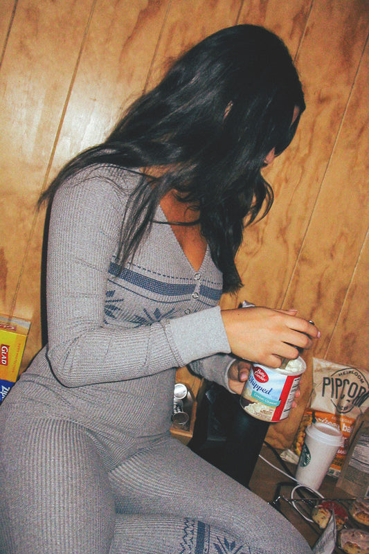 January Waffle Pajama Onesie Apres Ski by Frankies Bikinis 