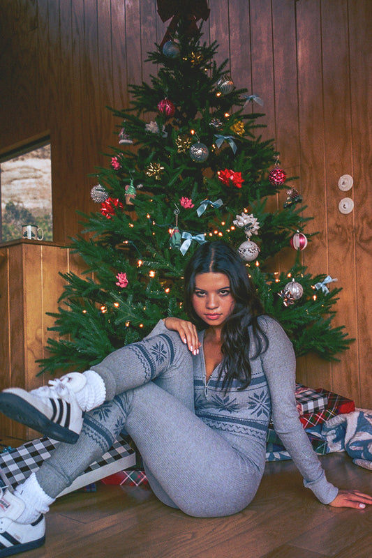 January Waffle Pajama Onesie Apres Ski by Frankies Bikinis 