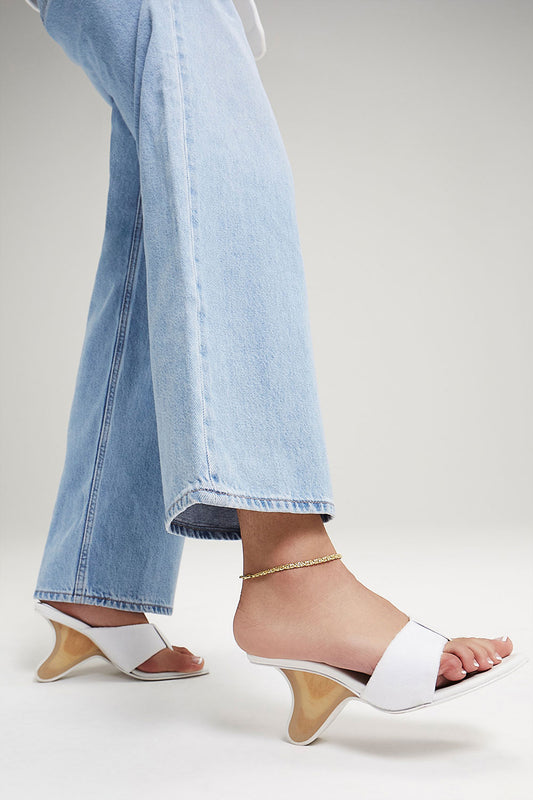 Shoes Campaign Surf Fin Heel Optic White by Frankies Bikinis 