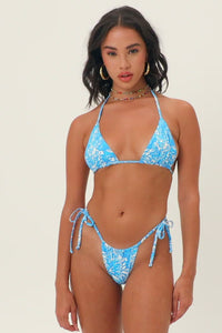 Tia Mesh Triangle Bikini Top - Tropic Love