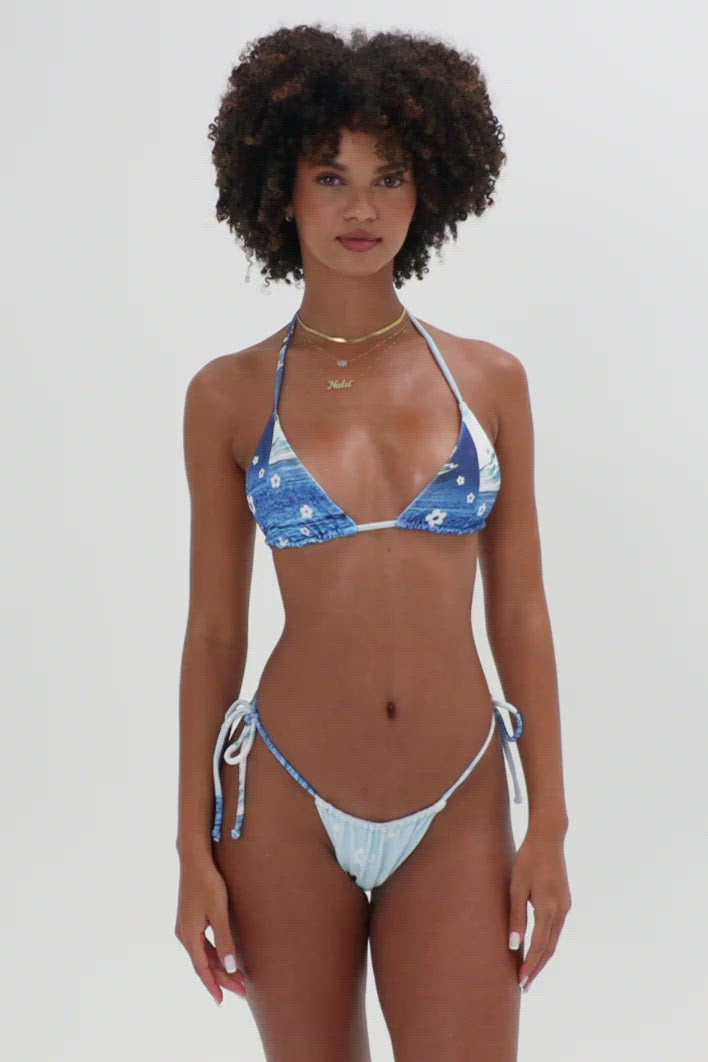 Tia Blue Tides Terry String Bikini Bottom Video