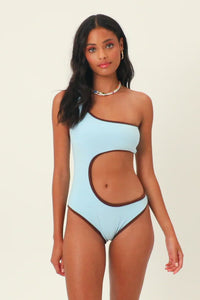 Cash Dolphin Terry Cut Out One Shoulder One Piece Video