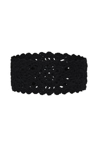 Amore Crochet Headband Black