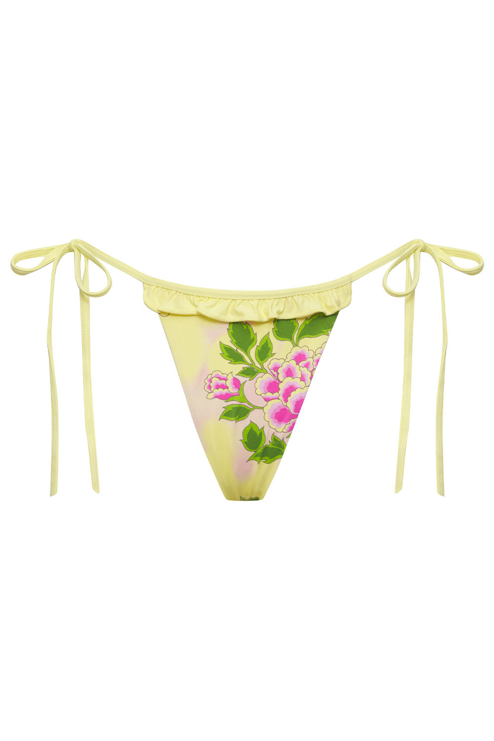 Camilla Floral String Bikini Bottom - Mojito