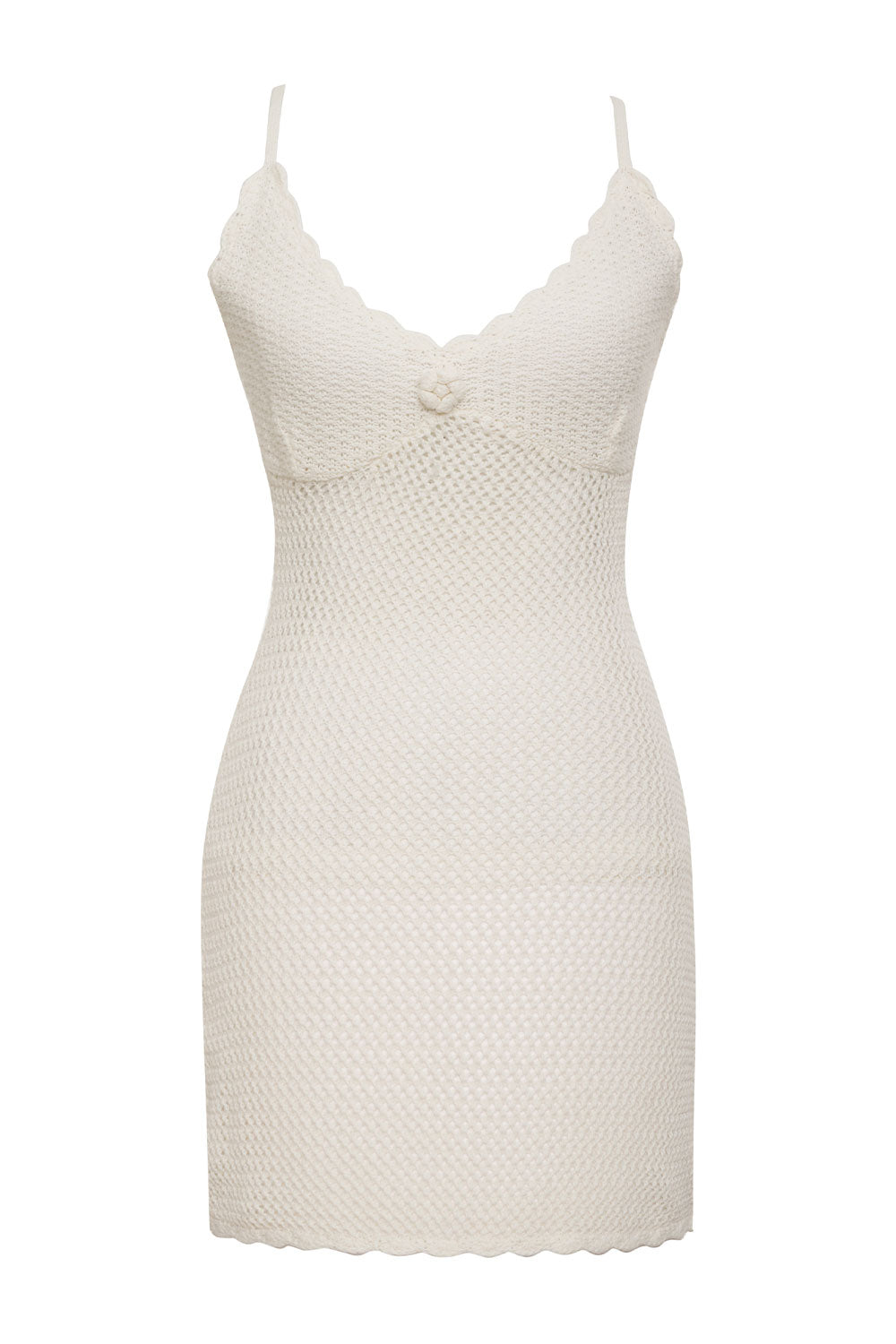 Collette Crochet Mini Dress - White