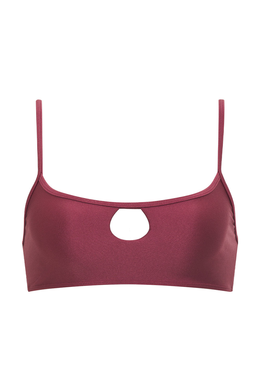 Dusty Rose Ribbed Skinny Strap Bralette · Filly Flair