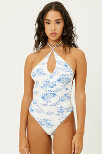 Dove Surfer Dude One Piece With Center Cut Out