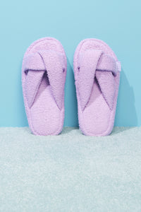 Juna Lilac Terry Slide Sandals