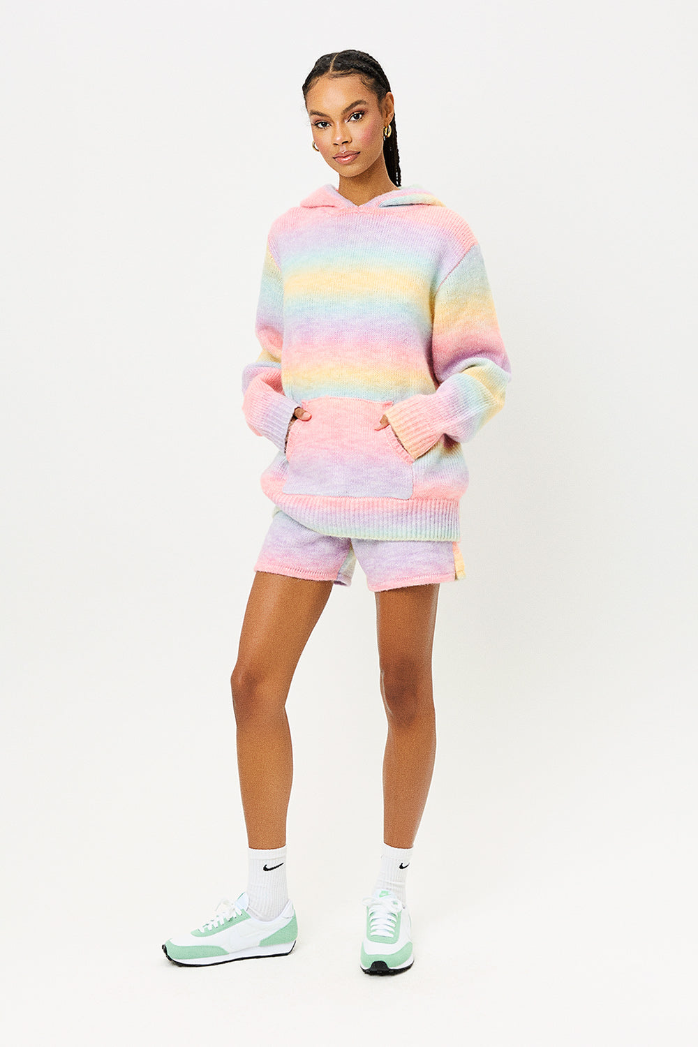 Aiden Knit Sweatshirt - Cotton Candy