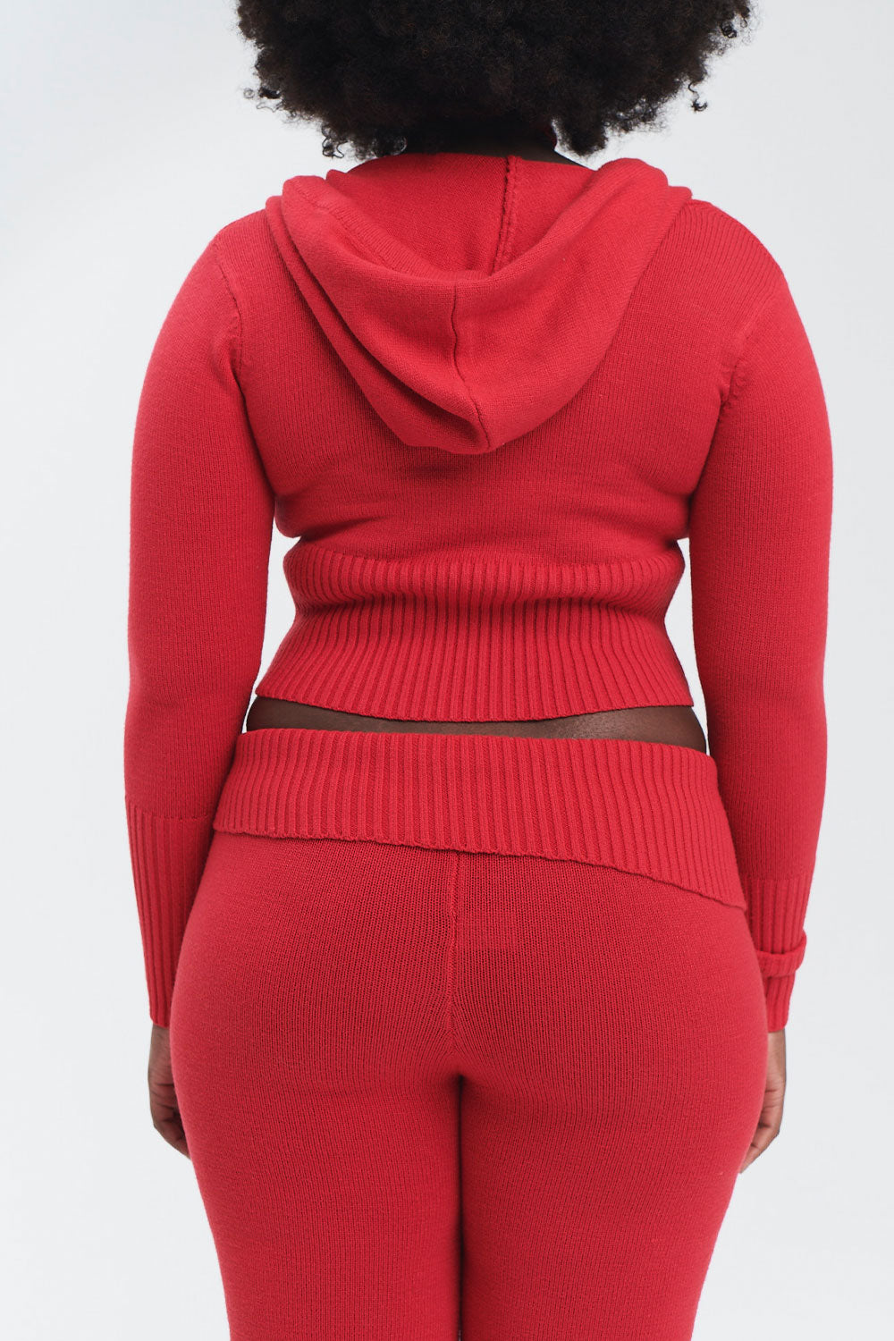 Aimee Cloud Knit Zip Up Hoodie - Love Bug Red