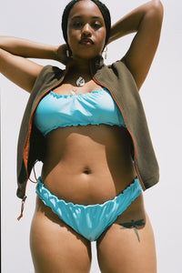 Arabelle Shine Full Coverage Bikini Bottom Aquamarine