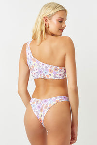 barb mariposa floral print one shoulder bikini