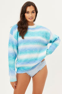 Bennie Oversized Blue Horizon Knit Sweater