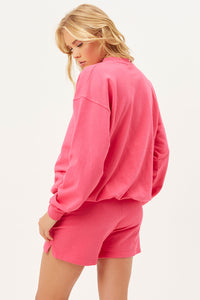 Bennie Rosewood Pink Oversized Crewneck Sweatshirt