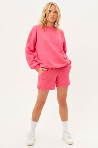Bennie Rosewood Pink Oversized Crewneck Sweatshirt