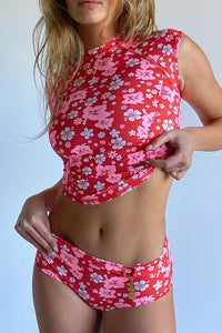 Blue Crush Floral Crop Top Coconut Girl