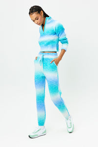 Bowie Blue Horizon Cropped Knit Sweater