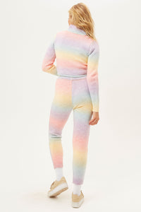 Bowie Cotton Candy Half Zip Cropped Knit Sweater