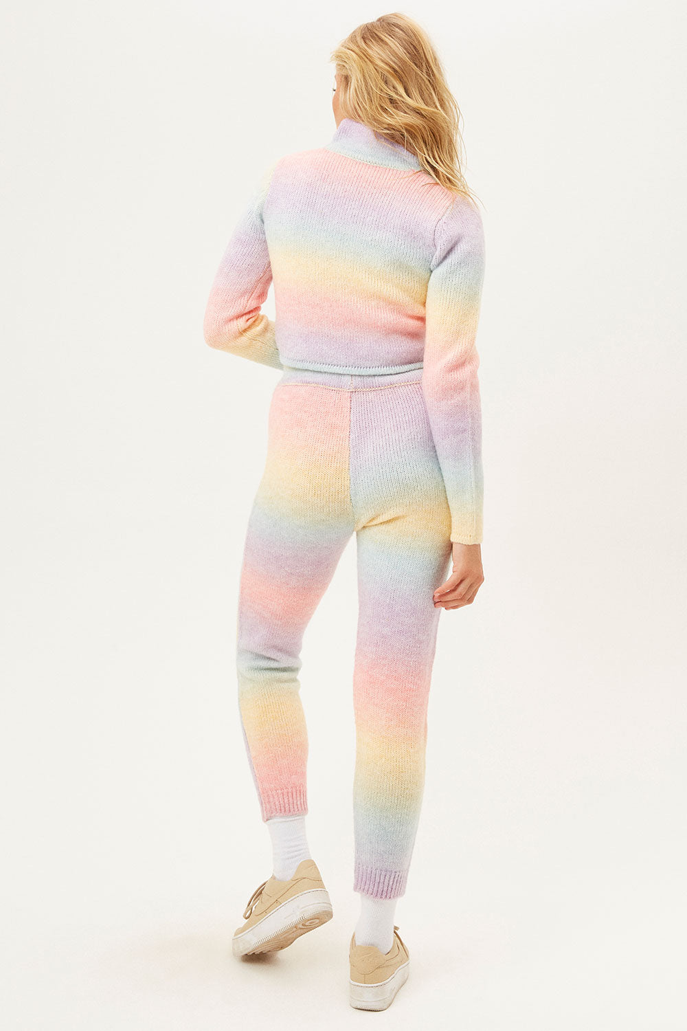 Bowie Cropped Knit Sweater - Cotton Candy