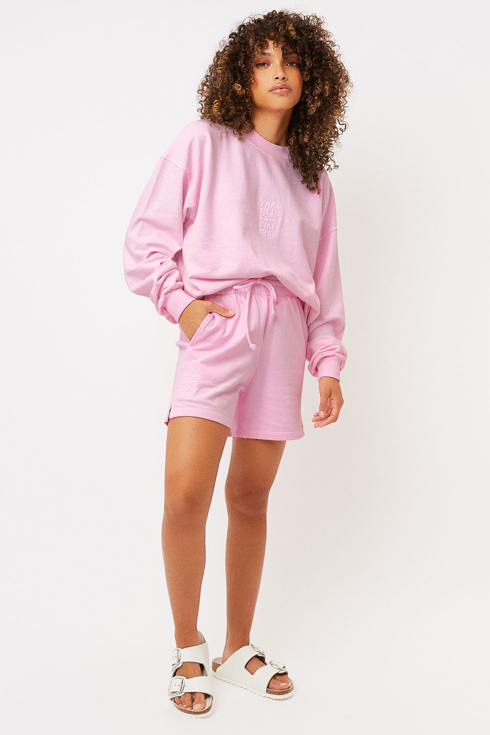 Burl High Waist Sweat Short  Love Pink