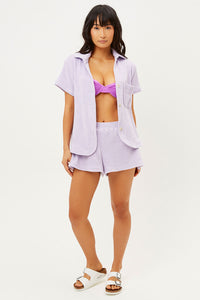 Coco Lilac Terry Button up Shirt