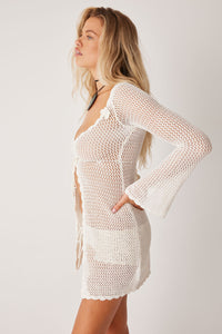 Collette Crochet Tunic White