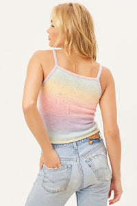 Courtney Knit Cotton Candy Scoop Neck Tank Top
