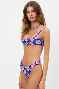 Dallas Shine Bralette Bikini Top Purple Hibiscus