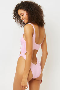 Emma One Piece Love Pink With Cut Out Middle Section